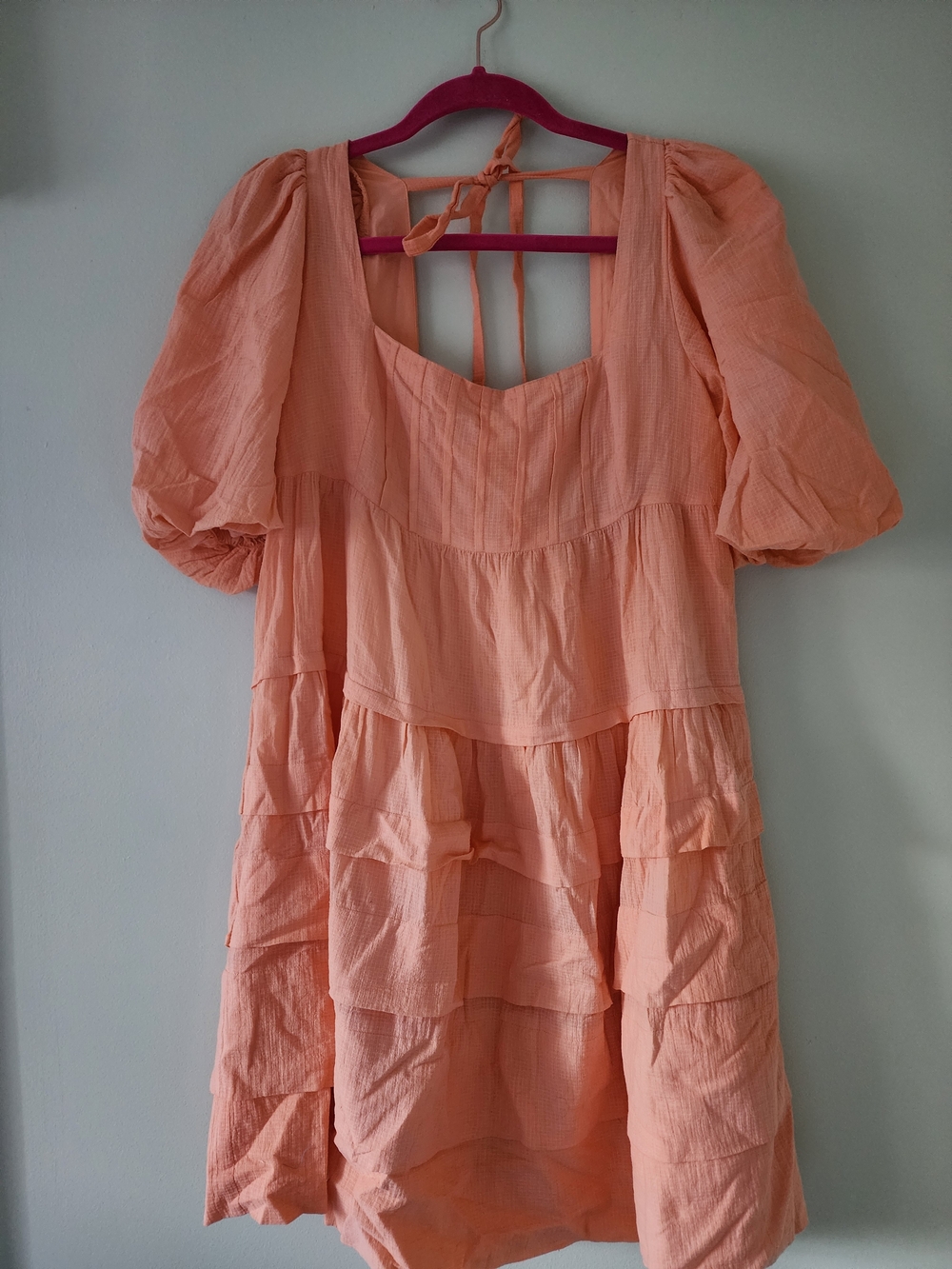 Anthropologie Tiered Puff-Sleeve Dress